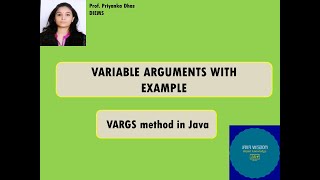 Variable Arguments in Java | Arrays| Vargs Methods