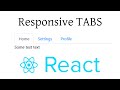 Build Responsive TABS Using REACT JS [React Components Series]