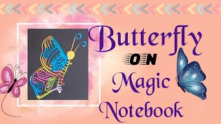 How to make butterfly on scratch note pad  🦋💗✏️|| easy cute butterfly drawing 🦋😍😍