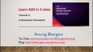 Tutorial-3: S-Parameter Simulation