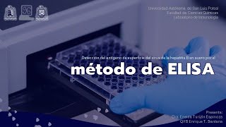 Detección del antígeno de superficie del virus de la hepatitis B en suero, por el método de ELISA.