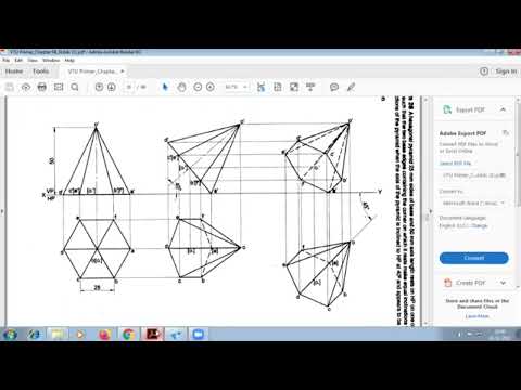 Solid Problem Hexagonal Pyramid Corner Engineering Drawing Vtu Caed