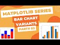 Matplotlib Series Part#3 - Bar Chart Variants (Stacked, Grouped, Vertical)