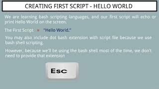 101 Creating first script Hello World