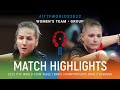 Highlights | Paulina Krzysiek (POL) vs Tatiana Kukulkova (SVK) | WT Grps | #ITTFWorlds2022