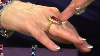 The Elizabeth Taylor 5.05cttw "The Perfect" Simulated Ruby Ring with Mary Beth Roe