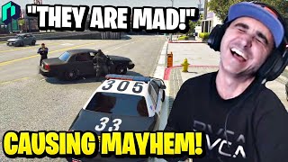 Summit1g Causes CHAOS \u0026 Steals Cop Car While Being WANTED! | GTA 5 NoPixel RP