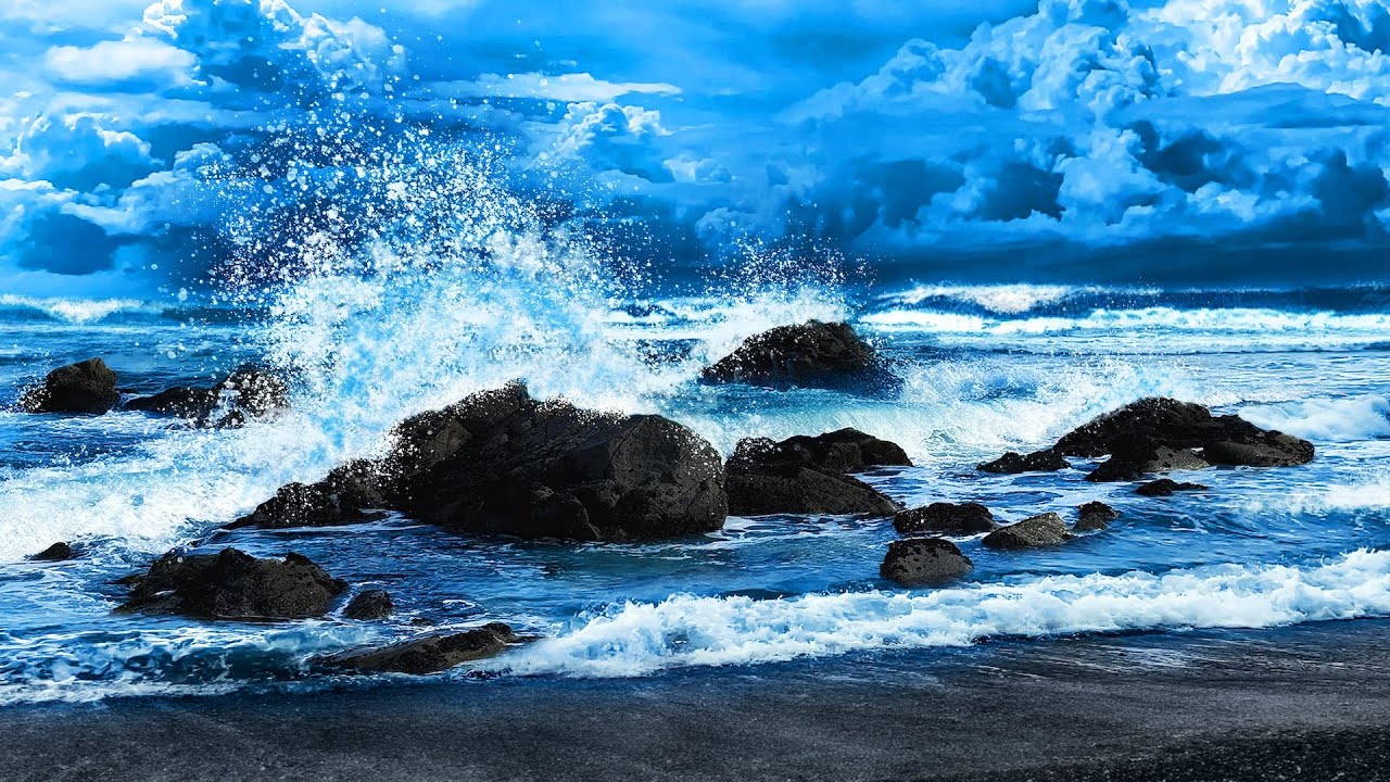 Ocean Sounds Black Screen For Sleeping Relaxation