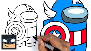How To Draw Captain America | Among Us