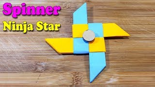 How to make a paper Fidget Spinner - Origami Ninja Star