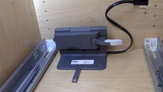 Ikea UTRUSTA Electrical Drawer Opener on Kraftmaid Garbage Drawer SERVO-DRIVE Install 302.387.03