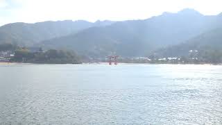 世界遺産 厳島神社 日本三景 宮島 フェリーから見る宮島