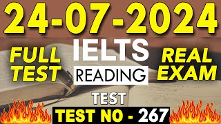 IELTS Reading Test 2024 with Answers | 24.07.2024 | Test No - 267