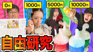 【対決】予算0円vs500円vs1000円vs1万円！夏休みの自由研究対決したらヤバいものができたww