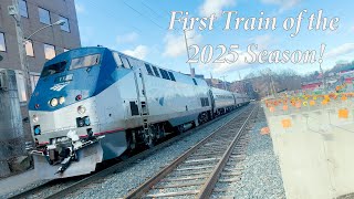 First Train of 2025 - Amtrak Vermonter 55 South in Brattleboro, VT