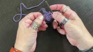 Crochet: Granny Square MAL, video 1:  magic ring and first row