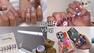 탦네일 브이로그🙇🏽‍♀️💗 / nailvlog / 눈사람네일 / 네일재료언박싱 / 얼음네일 / 웨딩네일 / 네일시술 / 케이스티파이