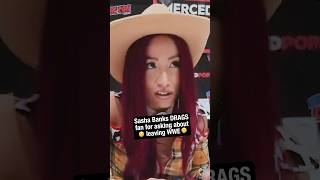 😬 Sasha Banks DRAGS fan for asking about leaving WWE #wwe