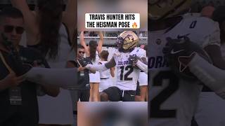 Travis Hunter with the diving pick \u0026 Heisman pose 👀