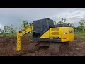 เปิดบ่อใหม่หน้าฝน sumitomo sh130 6 ดั้มมีดิ้นเงาะป่าขับ ไม่ง่ายครับ excavator and truck ep.9556