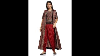 Buy Online - BIBA Women's Cotton Gold Print  Beautiful Festive Red Salwar Suit Set #shorts