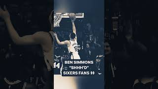 Ben Simmons SILENCED Philadelphia76ers fans after put back