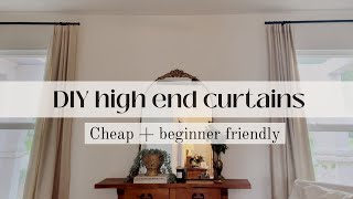 How to make HIGH END curtains! Budget friendly DIY