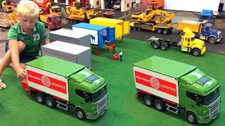 BRUDER Trucks 🚚 CONTAINER TERMINAL 🚛 Bruder Baustellenfahrzeuge, Toytrucks, Container LKW