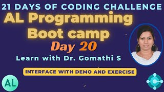 Day 20 - Interface - AL programming boot camp - 21 days coding challenge - #bootcamp #challenge