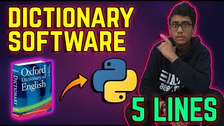 Live Dictionary App with Python in 5 LINES! | - Digital Dictionary Application with Python !.