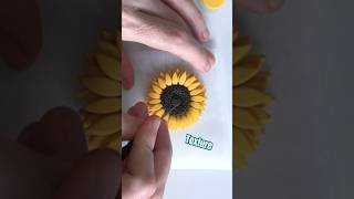 SO EASY! Polymer Clay SUNFLOWER Tutorial🌻 #youtubehighfive #art #polymerclay