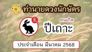 ดวงคนเกิดปีเถาะ ทำนายดวงนักษัตร เดือน มีนาคม 2568