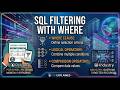 SQL WHERE Clause Explained | Filtering Data with Logical and Comparison Operators