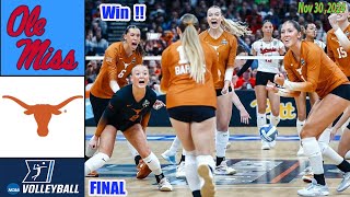 Texas vs Ole Miss Full Match  | College women's volleyball 2024 | Ncaa volleyball Today