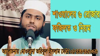 শাওয়াল মাসের ৬ রোজার ফজিত || মাওলানা তরিকুল ই  সলাম || bs2 islamic tv