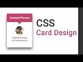 CSS Card Design Tutorial using html and css| csPoint web design tutorial