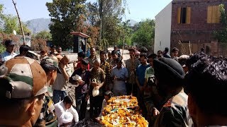 Reasi: Tributes paid to CRPF jawan who died in accidental fire