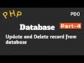 Update and delete record using PDO