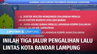 Persiapan Tahun Baru, Polisi Lakukan Pengalihan Lalu Linta Kota Bandar Lampung | Liputan 6 Lampung