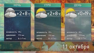 Прогноз погоды на 11 октября