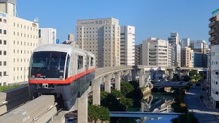 ゆいレール1000形那覇空港行き旭橋駅到着  Okinawa Urban Monorail Class 1000 for Naha Airport arriving at Asahibashi Sta