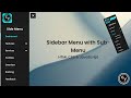 How to Create Sidebar Menu with Sub-menu Using Html Css & JavaScript | Sidebar Menu with Sub-Menu