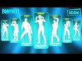 ALL 191 FORTNITE ICON SERIES & NEW TIKTOK EMOTES!