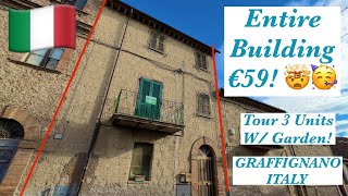 Live Tour Three Story Apt Building in Graffignano, Italy for Just €59.000! Garden/3 Units/In Town!