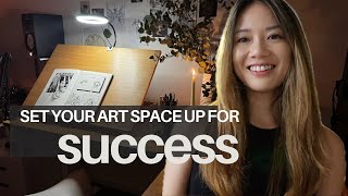 How I set up my ART STUDIO ✨ (Gear & Mindset Hacks!)