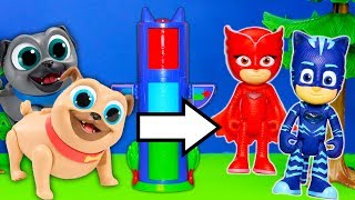 PJ Masks and Puppy Dog Pals Have Silly Transforming Tower Mix Up
