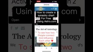How to create a synastry chart for free using Astro.com #shorts #shortsastrology #synastry