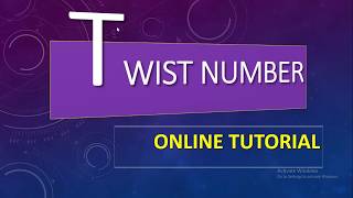 Twist Number in java Using BlueJ(With Code)
