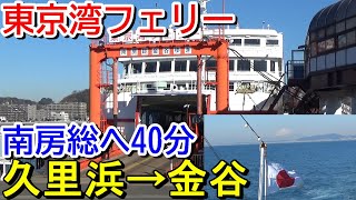 【背後に富士山】東京湾フェリーに徒歩で乗船～40分で南房総へ＜神奈川県・久里浜港→千葉県・金谷港＞