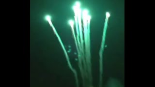 Homemade Green Cut Firework Stars Test